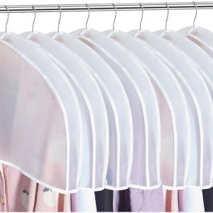 Patelai 8 Pcs 2''gusseted Shoulder Covers for Clothes Translucent